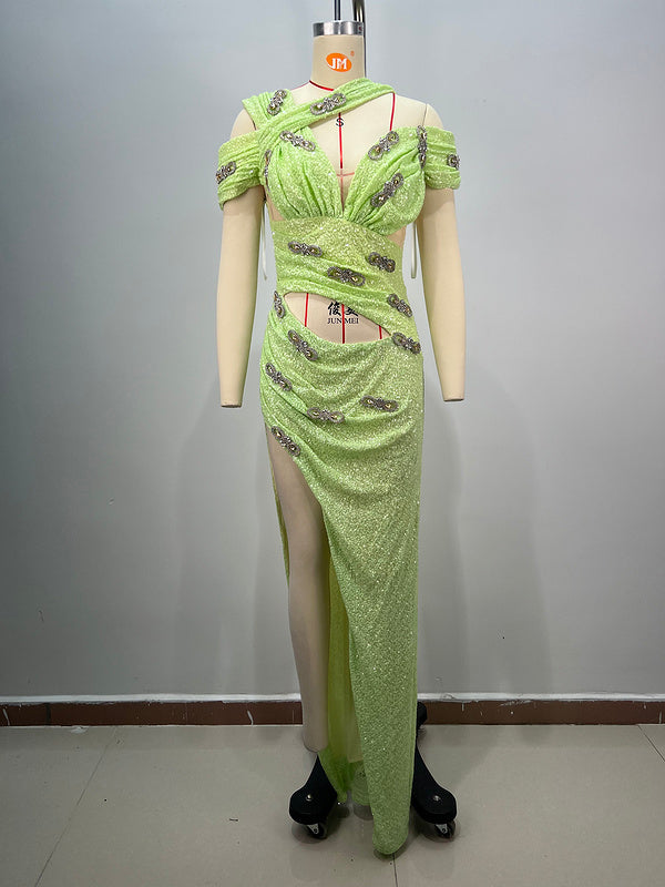 Hot Fashionista - Women's Online Fashion Dress | Aitana Asymmetrical Bow Detail with Slit Maxi Dress