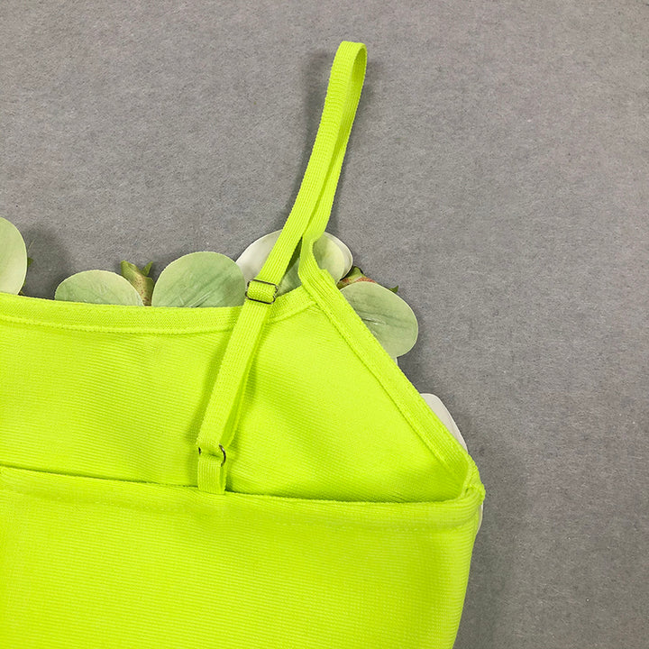 Hot Fashionista - Women's Online Fashion Dress | Angelie Slip Flower Single Strap Top and Skirt Set