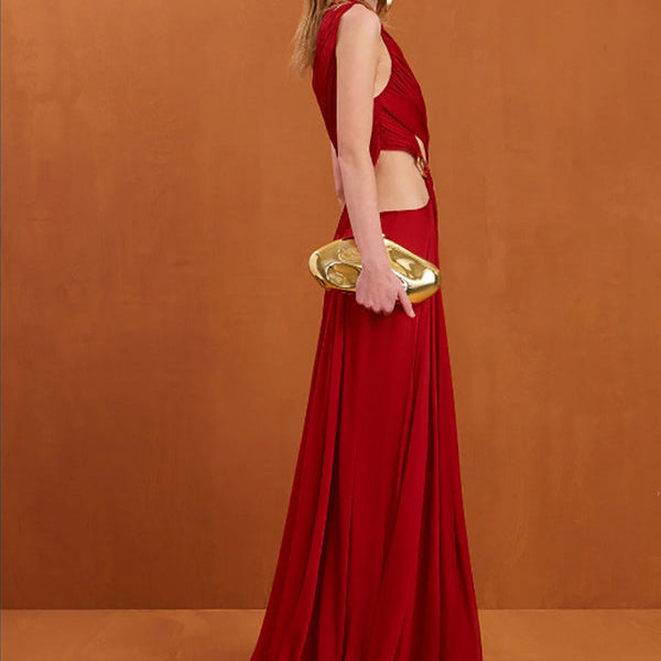 Hot Fashionista - Women's Online Fashion Dress | Arielle One-Shoulder Maxi Silk Dress