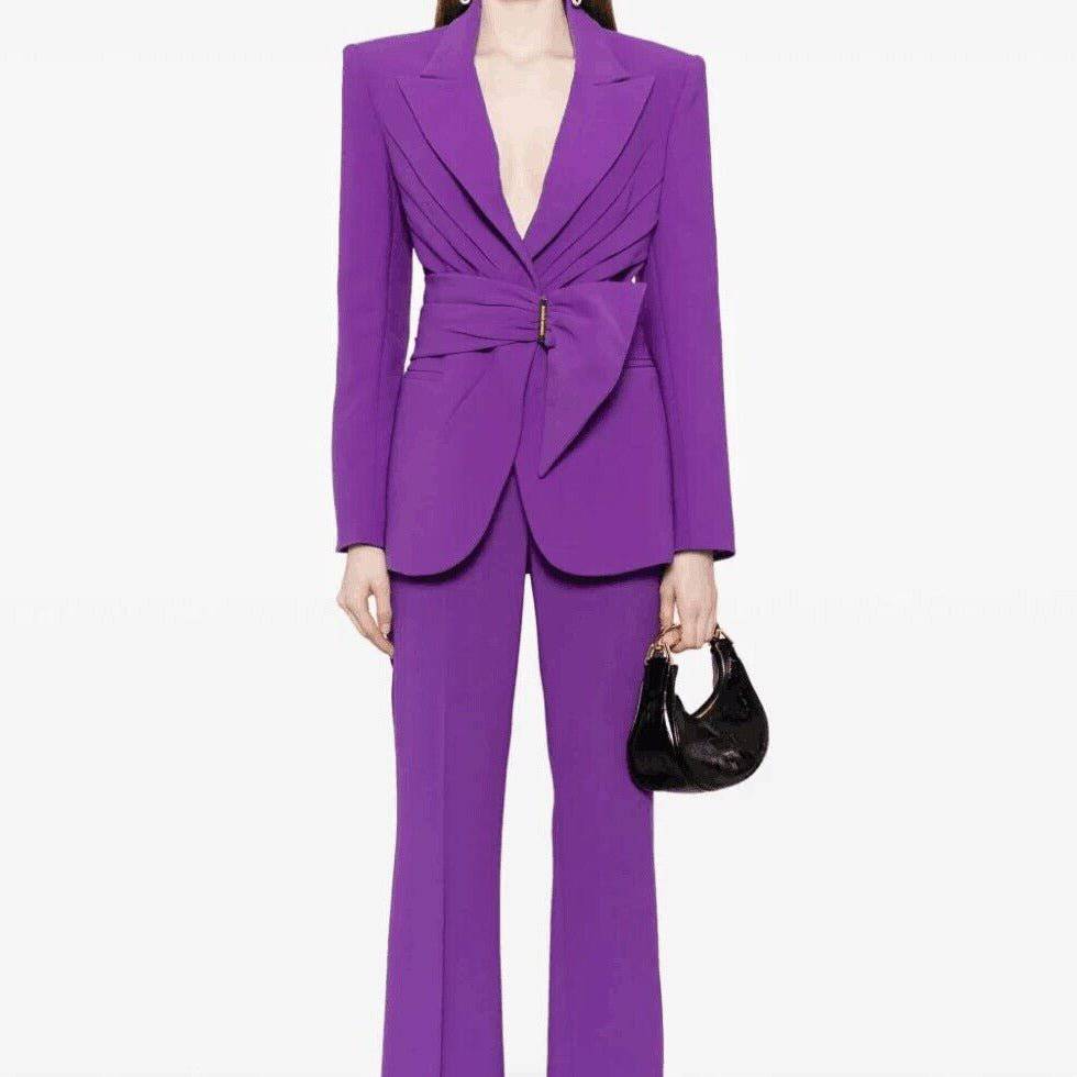 Hot Fashionista - Women's Online Fashion Dress | Callie Long Sleeve Pleated Top & Flared Pants Set
