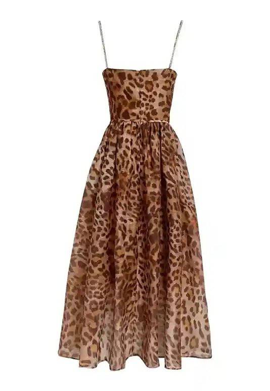Hot Fashionista - Women's Online Fashion Dress | Cassidy Leopard Print Midi Dress