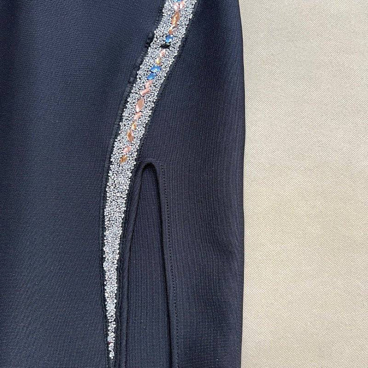 Hot Fashionista - Women's Online Fashion Dress | Cassy Crystal Snake Split Maxi Dress