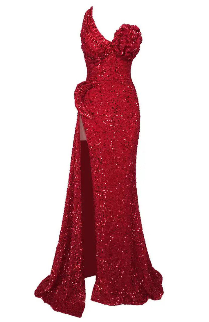 Hot Fashionista - Women's Online Fashion Dress | Ceinwen V-neck Side High Slit Maxi Dresses