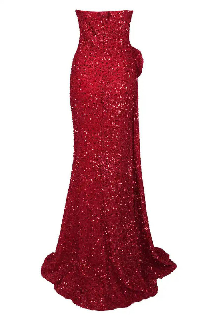 Hot Fashionista - Women's Online Fashion Dress | Ceinwen V-neck Side High Slit Maxi Dresses