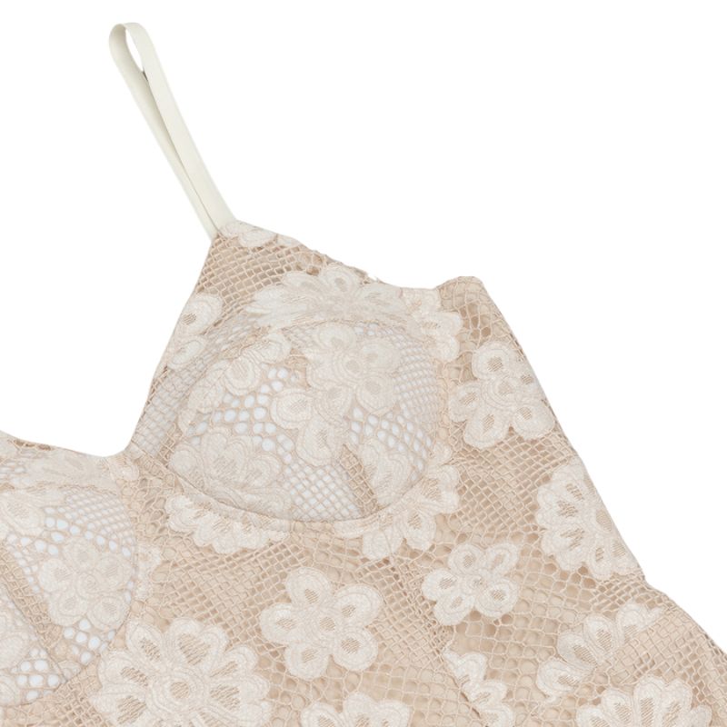 Hot Fashionista - Women's Online Fashion Dress | Chantilly Lace Floral Belted Dress