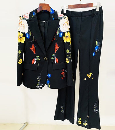 Chantal floral formal Blazer & Pants - Hot fashionista