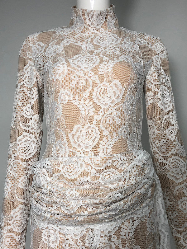 Indigo Floral Lace Jumpsuit - Hot fashionista