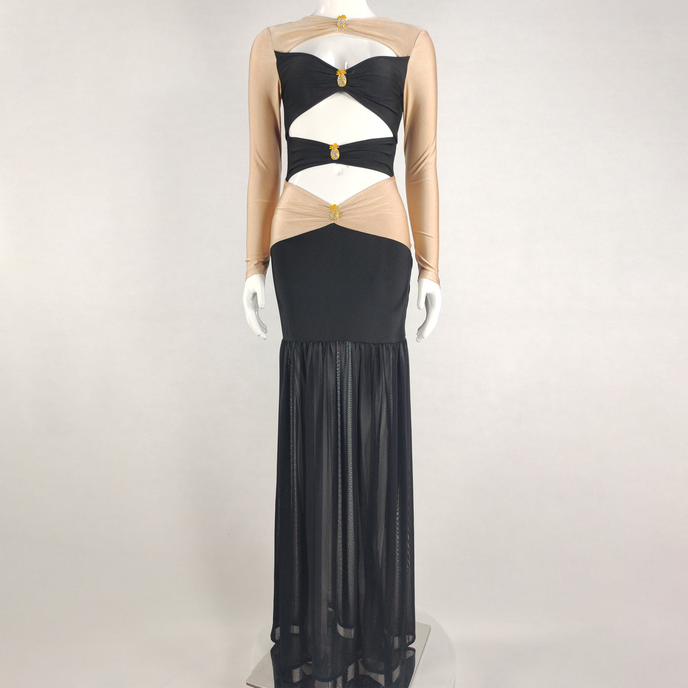 Iris Compact Knit Cutout Long Dress - Hot fashionista