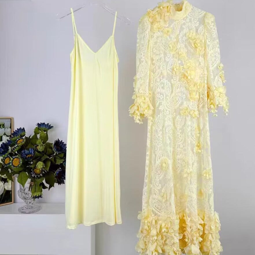 Hot Fashionista Jessica Floral Embroidered Maxi Dress