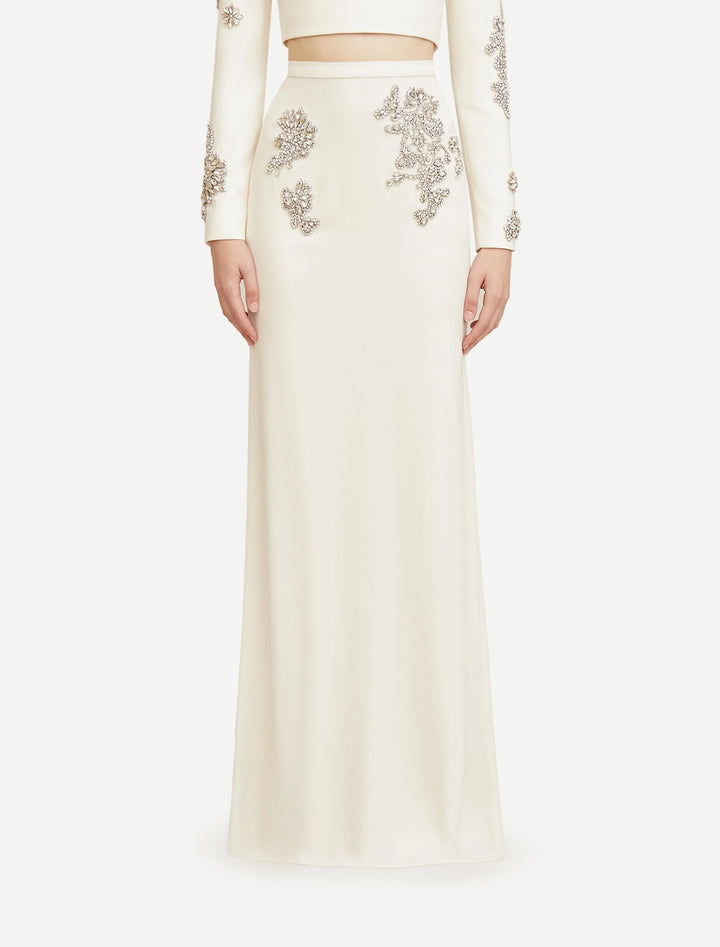 Juniper Long Sleeves Rhinestone Top and Maxi Skirt - Hot fashionista