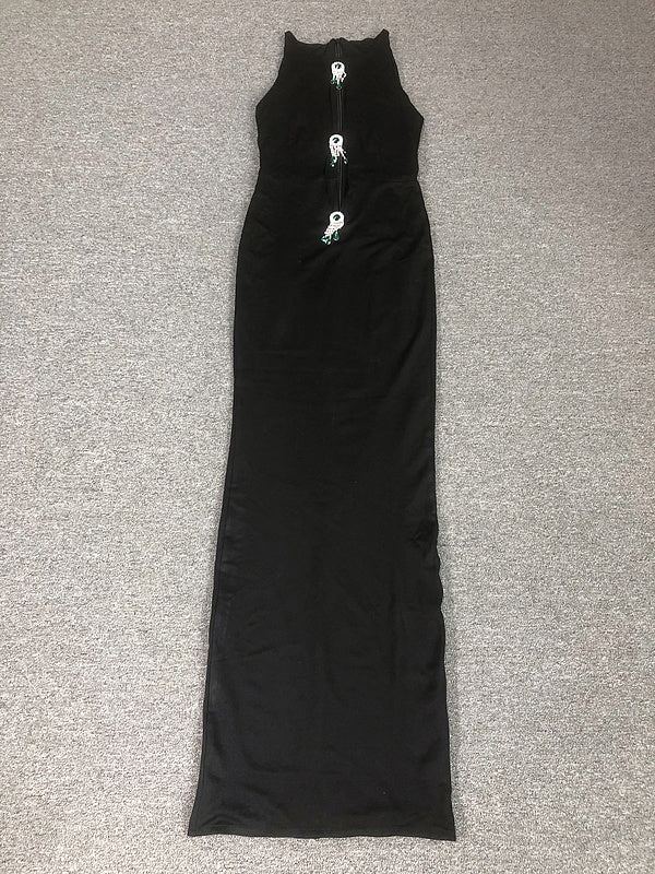 Kaelani Crystal Embellished Scoop Neck Maxi Dress - Hot fashionista