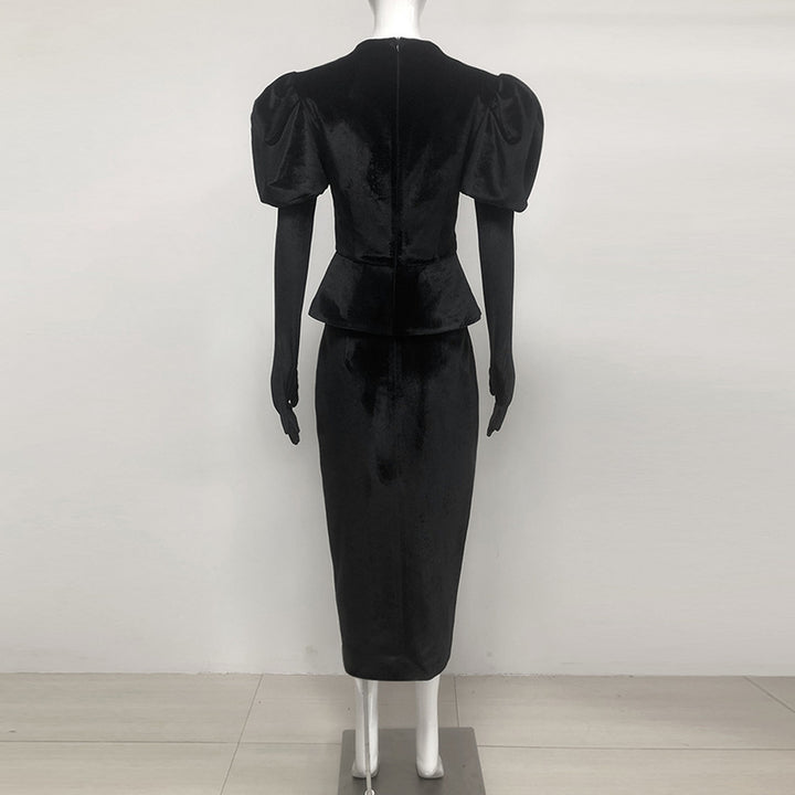 Katie Bow Silk Velvet Skirt Set - Hot fashionista