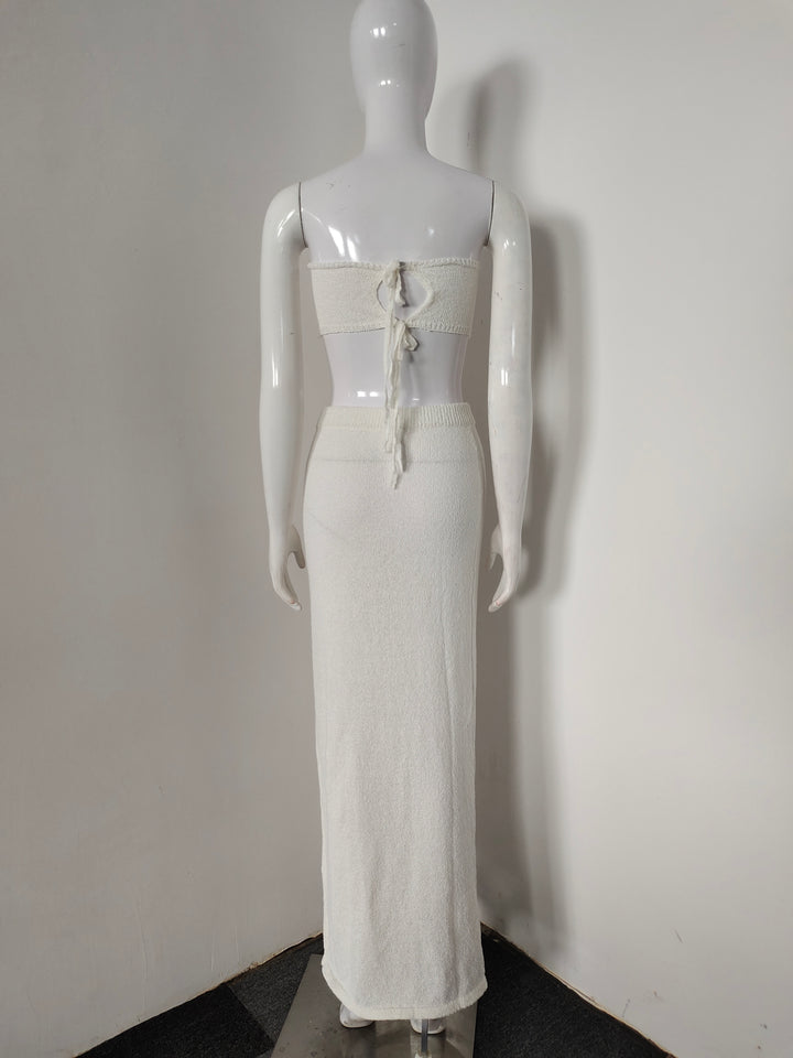 Kenna Floral Bustier Crop Top + Maxi Skirt - Hot fashionista