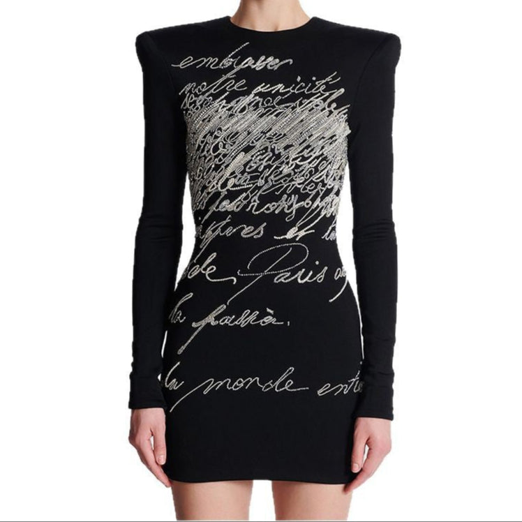 Lennox Rhinestone-Embellished Mini Dress - Hot fashionista