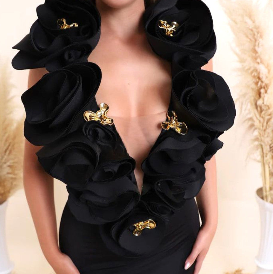 Liora Floral Detailed Maxi Dress - Hot fashionista