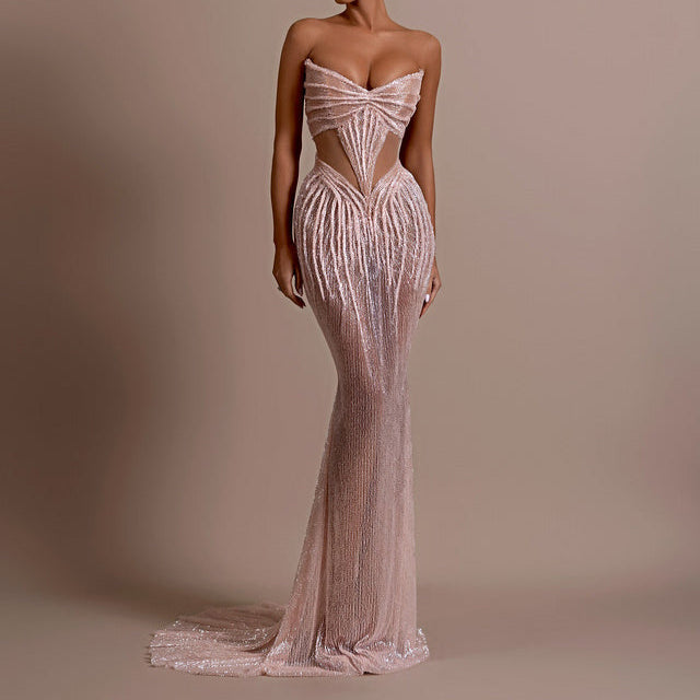 Loxley Strapless Mermaid Corset Maxi Dress - Hot fashionista