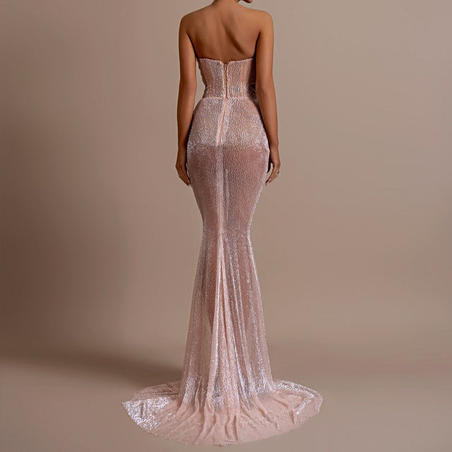 Loxley Strapless Mermaid Corset Maxi Dress - Hot fashionista