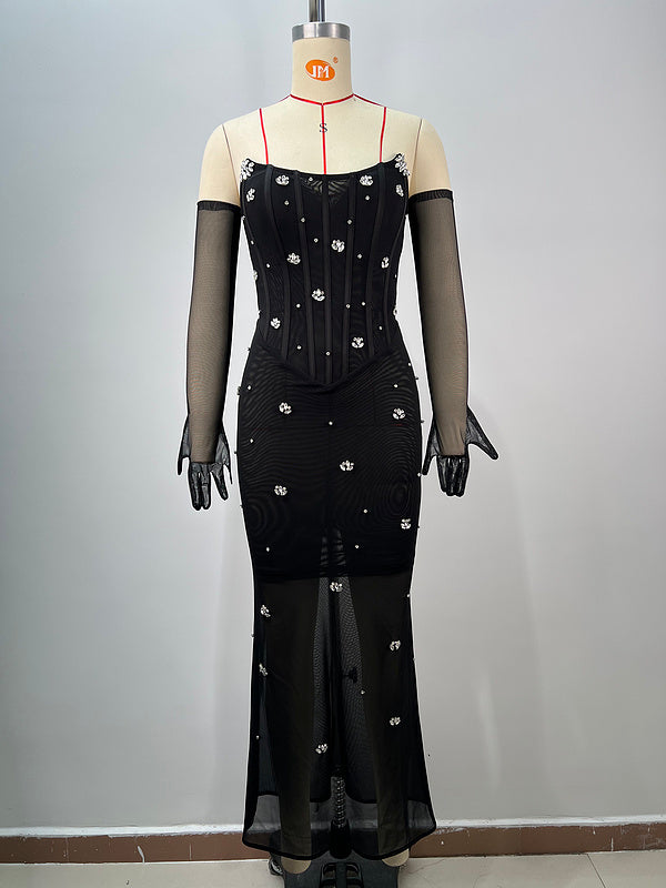 Lumen Crystal-Embellished Strapless Corset Dress - Hot fashionista