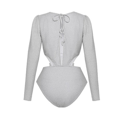 Maribel Long Sleeve Floral Bodysuit & Front Slit Long Skirt Set - Hot fashionista