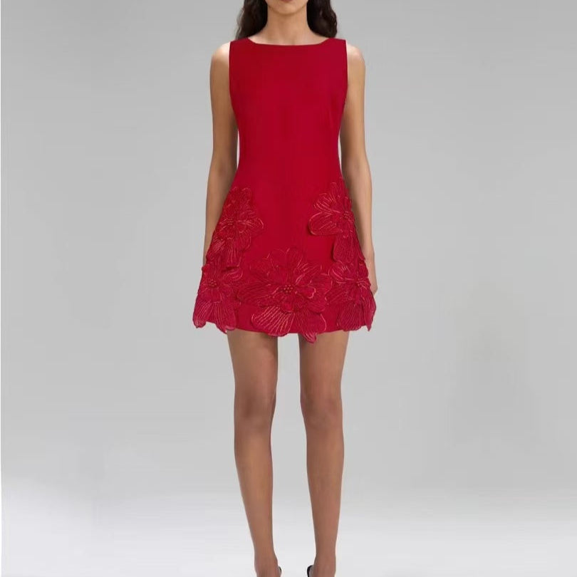 Marlowe Floral Embellished Mini Dress - Hot fashionista