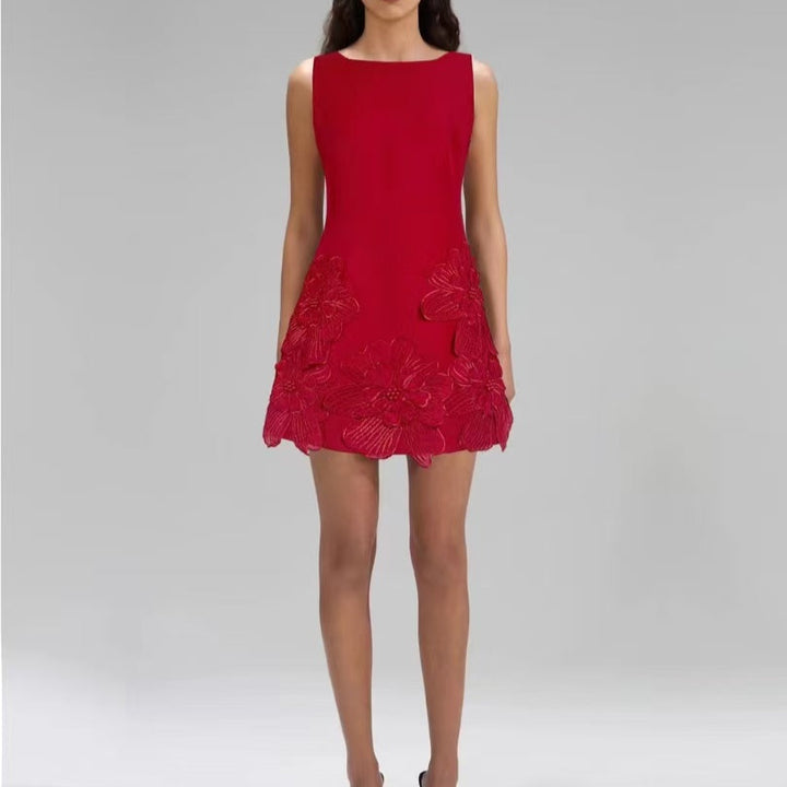 Marlowe Floral Embellished Mini Dress - Hot fashionista
