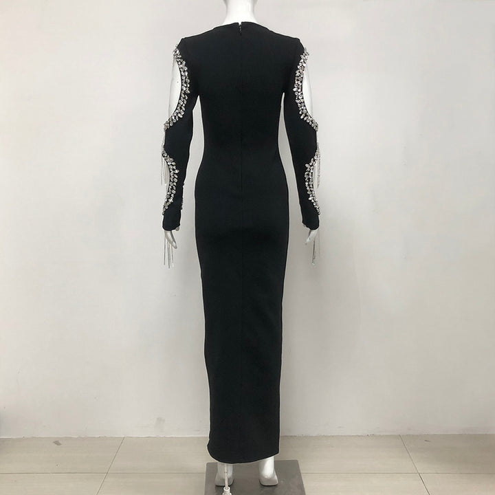 Milani Long Sleeve Crystal-Embellished Maxi Dress - Hot fashionista