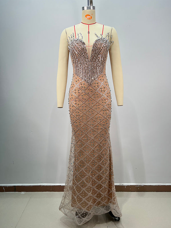 Myla Strapless Crystal Beaded Mermaid Dress - Hot fashionista