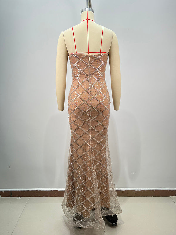 Myla Strapless Crystal Beaded Mermaid Dress - Hot fashionista