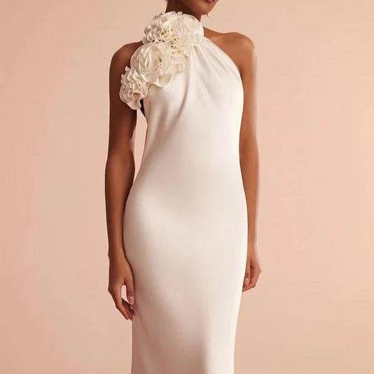 Nara Halter Floral Detail Maxi Dress - Hot fashionista