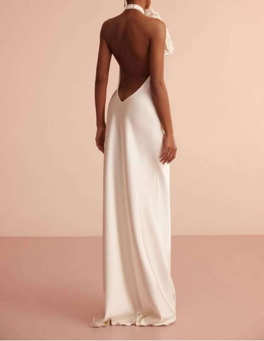 Nara Halter Floral Detail Maxi Dress - Hot fashionista