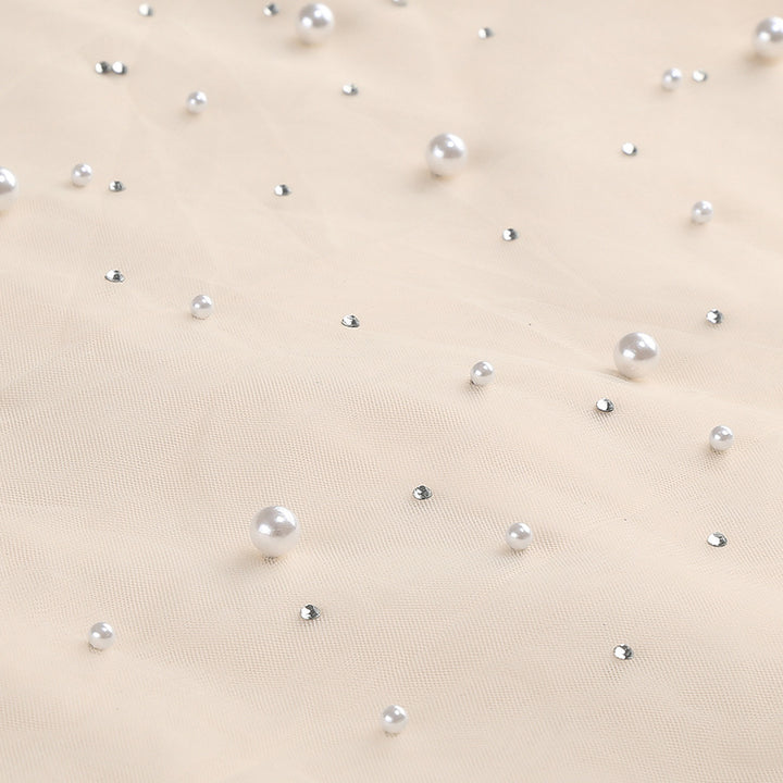 Navy Pearl Crystal Mesh Maxi Dress - Hot fashionista