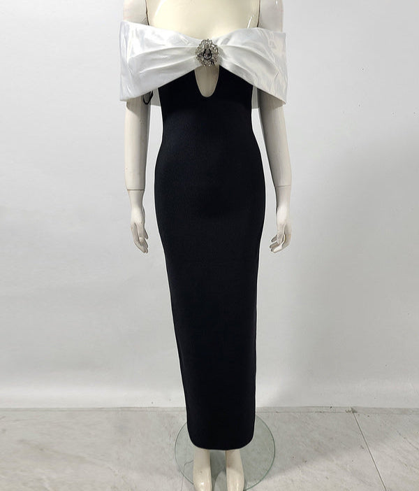 Nova-Rae Long Sleeves Off Shoulder Mermaid Maxi Dress - Hot fashionista