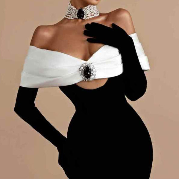 Nova-Rae Long Sleeves Off Shoulder Mermaid Maxi Dress - Hot fashionista