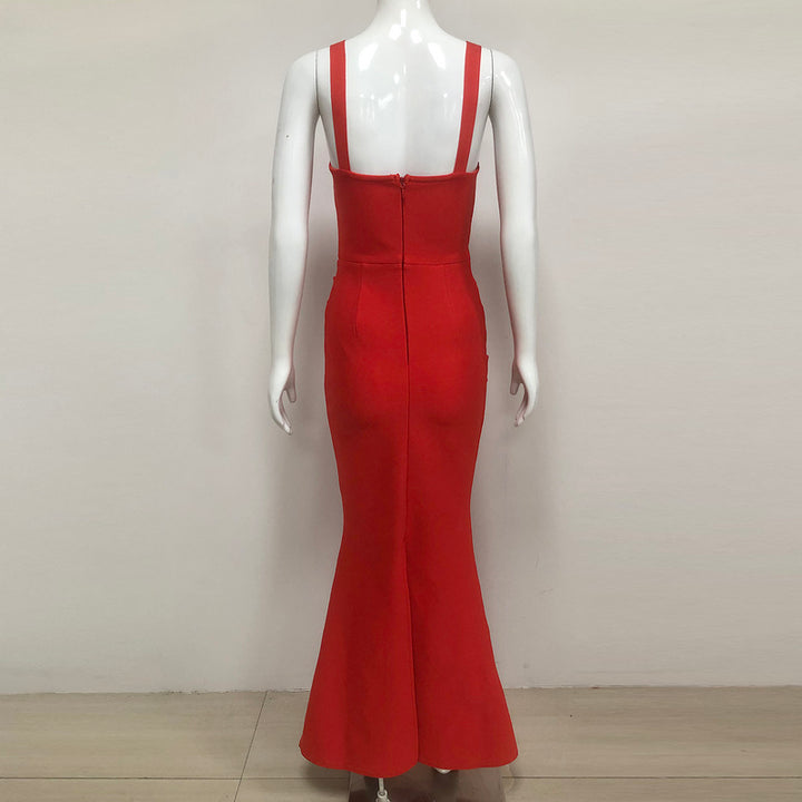 Oaklyn Crystal Embellished Draped Maxi Dress - Hot fashionista