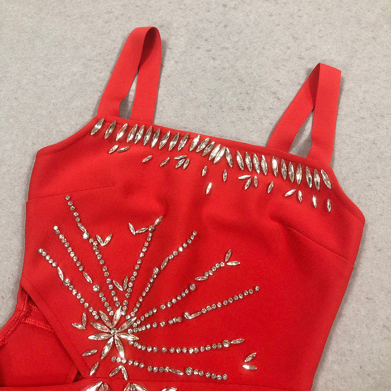 Oaklyn Crystal Embellished Draped Maxi Dress - Hot fashionista