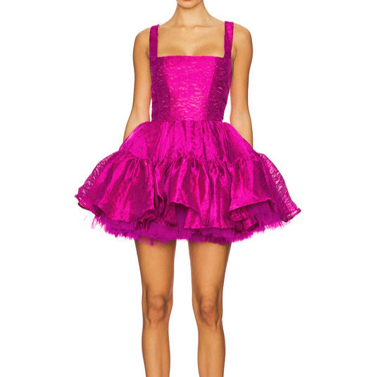 Raylee Ruffle A Line Mini Dress - Hot fashionista