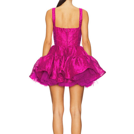 Raylee Ruffle A Line Mini Dress - Hot fashionista