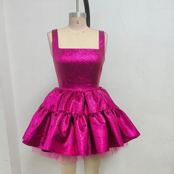 Raylee Ruffle A Line Mini Dress - Hot fashionista