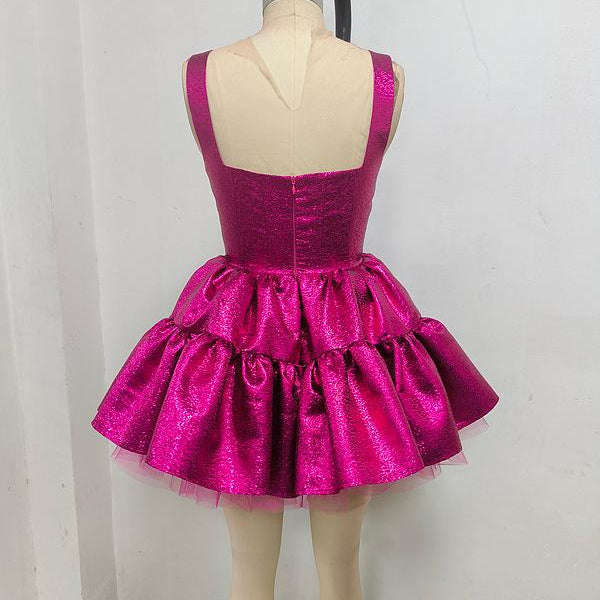 Raylee Ruffle A Line Mini Dress - Hot fashionista