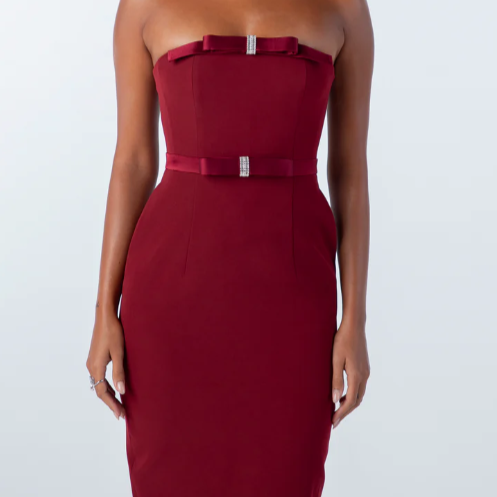 Rosie Strapless Bow Maxi Dress - Hot fashionista