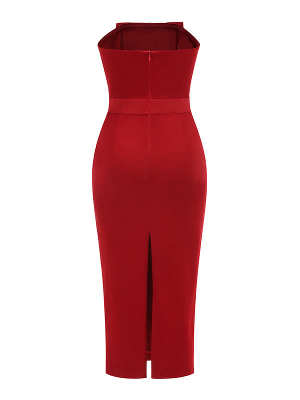 Rosie Strapless Bow Maxi Dress - Hot fashionista