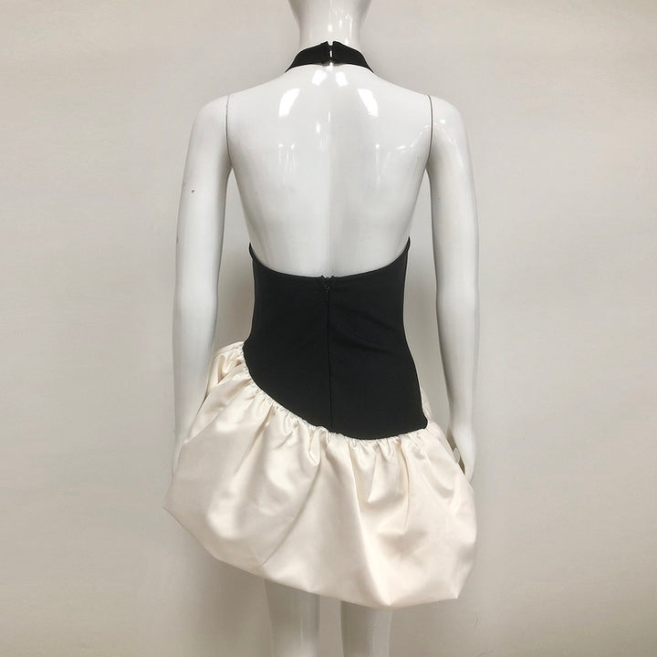 Salem Contrast Rose Mini Dress - Hot fashionista