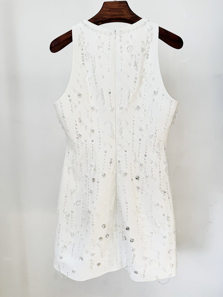 Seraphina Crystal-Embroidered Mini Dress - Hot fashionista