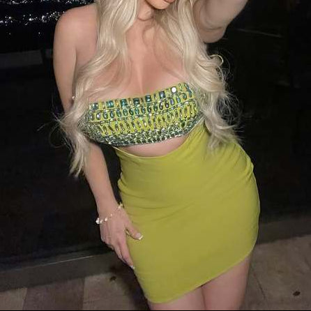 Soleil Piece of Love Rhinestone Mini Dress - Hot fashionista