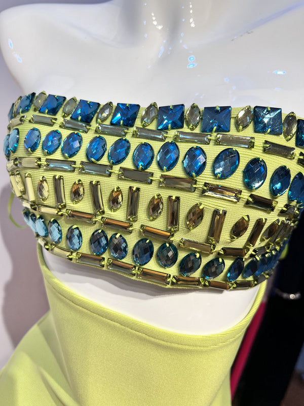 Soleil Piece of Love Rhinestone Mini Dress - Hot fashionista