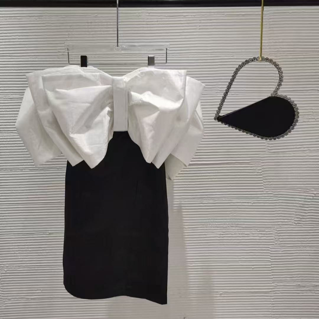 Tatum Strapless Bow Mini Dress - Hot fashionista