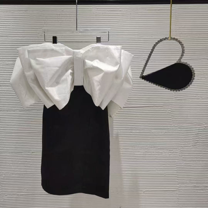 Tatum Strapless Bow Mini Dress - Hot fashionista