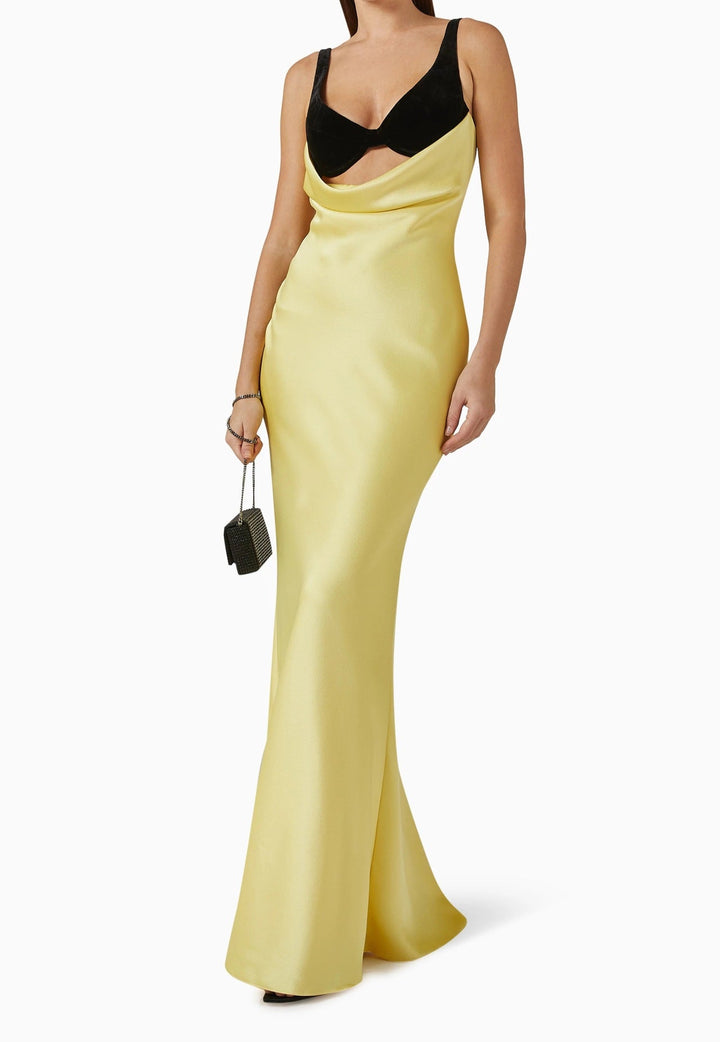 Tempest Velvet Draped Maxi Dress - Hot fashionista