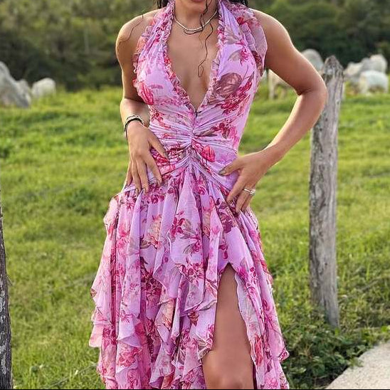 Tori Floral Haze Stretch Tulle Maxi Dress - Hot fashionista