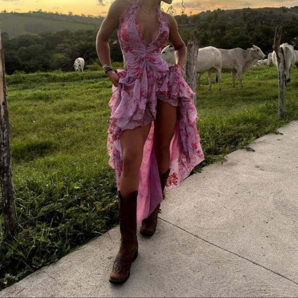 Tori Floral Haze Stretch Tulle Maxi Dress - Hot fashionista